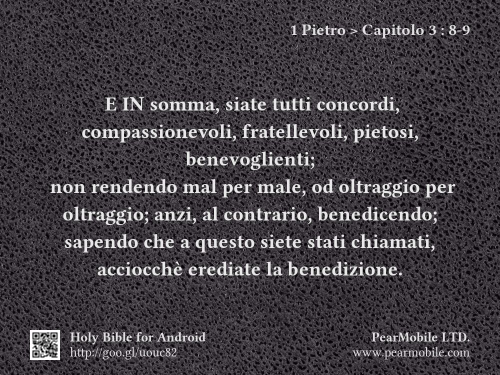 1 Pietro, Capitolo 3:8-9